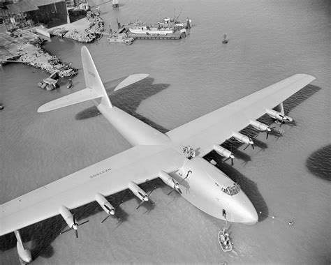 H-4 Hercules lifting off water in ground-effect