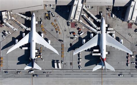 Hamad International Airport apron with multiple Airbus A321neo aircraft