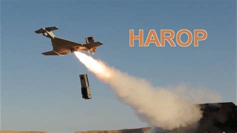 HAROP loitering munition in pre-attack stance