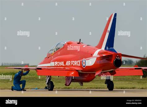 Hawk T1 aircraft used by Red Arrows in tight aerobatic loop over North West England