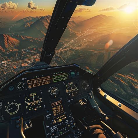helicopter cockpit view with Savannah skyline in background