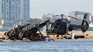 helicopter crash aftermath due to pilot error during self-training attempt