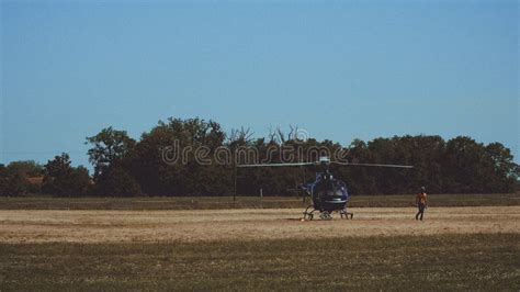 helicopter preparing for takeoff at historic College Park Airport