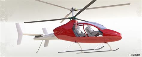heliwhale afalina twin-seat helicopter on snow-covered airstrip