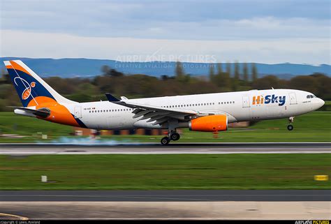 HiSky Airbus A330-200 aircraft with New York skyline in background