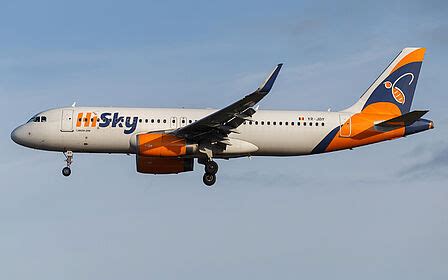 HiSky Europe Airbus A320 aircraft on the tarmac