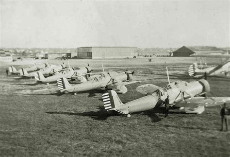 historic Barksdale Field 1930s bomber aircraft parked near original hangars