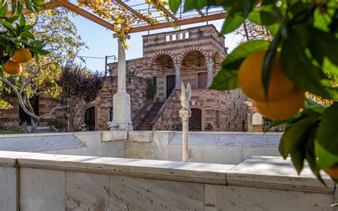 historic Kampos region with citrus groves and Genoese mansions in Chios