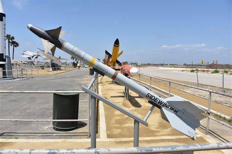 Historical display of early AIM-9 Sidewinder missile