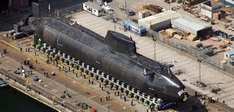 HMS Astute dockside before re-entry into active service post-refit