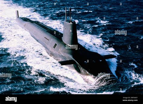 HMS Vanguard nuclear submarine Trident missile patrol at sea
