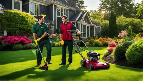 hometurf lawn care specialist performing seasonal aeration service in suburban neighborhood