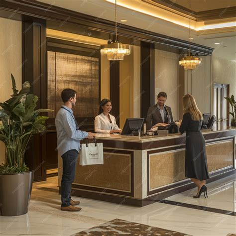 hotel front desk with guests checking in at Novotel Guangzhou