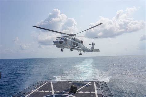 HTMS Chakri Naruebet helicopter operations during joint naval exercise with US Navy 2022
