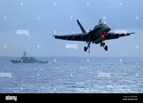 HUD view from an F/A-18C during landing approach