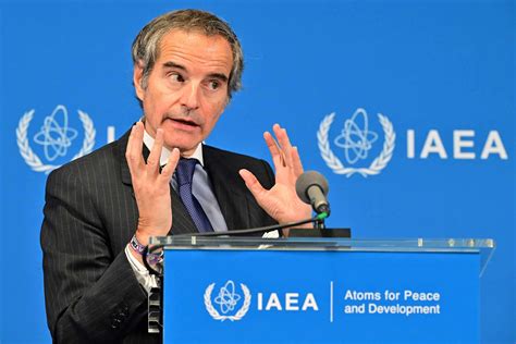 IAEA Director General Rafael Grossi during urgent Vienna press briefing