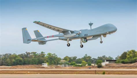 iai heron tp drone on runway at nato joint exercise
