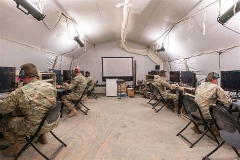 IBCS command and control center during live fire exercise in joint operations simulation