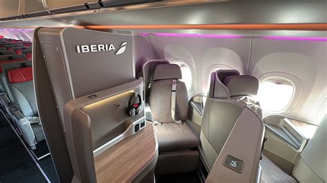 Iberia A321XLR Madrid to New York business class cabin transatlantic service