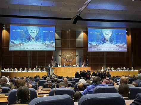 ICAO assembly conference aviation delegates meeting chamber global aviation policy