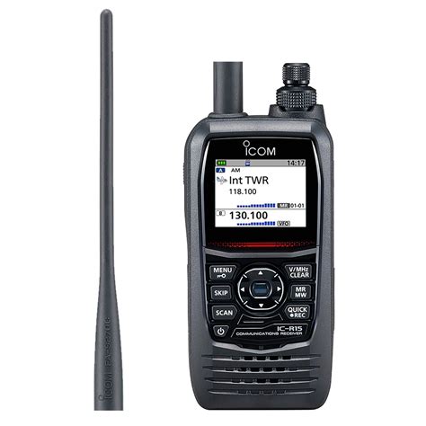 Icom airband radio held at ATL perimeter fence with Delta jet overhead