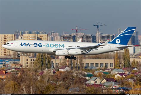 Il-96-400M Russian widebody aircraft during factory testing at Voronezh