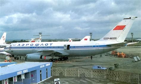 Ilyushin Il-86 parked at Sheremetyevo Airport in the late 1980s