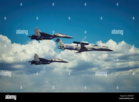 Indian Air Force Su-30MKI formation flying at low altitude during strike exercise