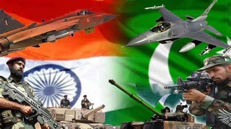 Indian and Pakistani aircraft maneuvering over disputed airspace in Kashmir