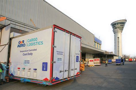 Indian cargo aircraft loading at Hyderabad cargo hub facility