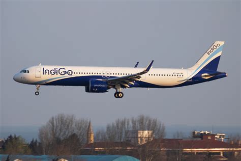IndiGo Airbus A321neo aircraft showcasing its sleek design and branding