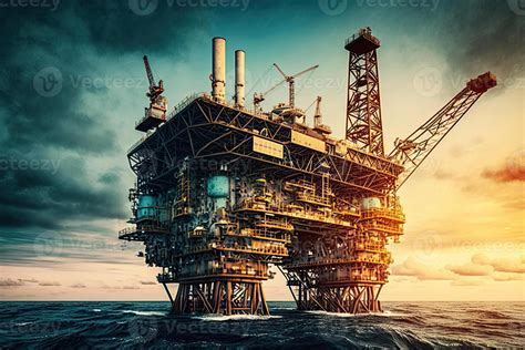 industrial turbine engine in offshore oil platform application