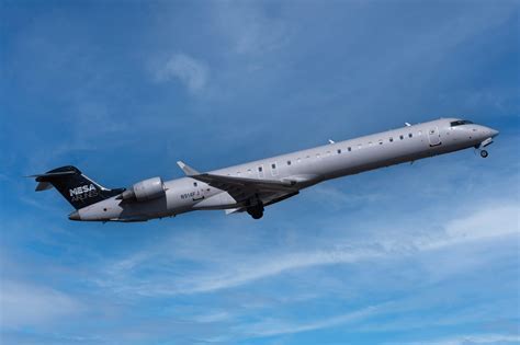 Inside Delta’s Technical Operations hangar with CRJ-900 undergoing inspection in Atlanta