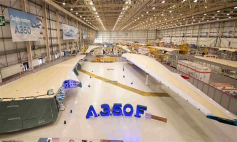 Inside the Airbus Cádiz facility where A350F stabilizer was produced, showcasing aerospace assembly