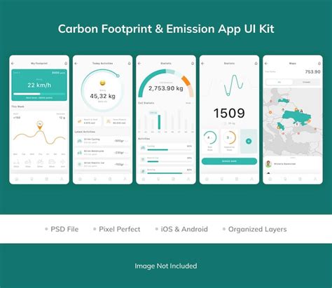 interface of carbon tracking travel app used for sustainable trip planning