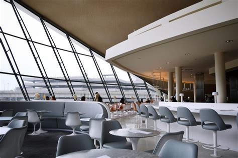 Interior of a modern Qantas airport business lounge