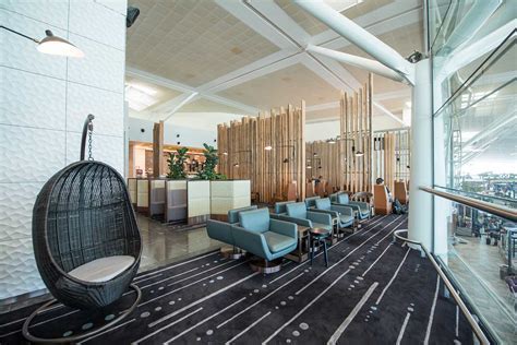 interior of Brisbane Airport international terminal with modern lounges and artwork