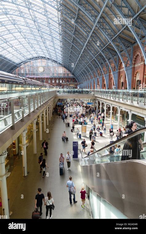 interior of London St Pancras International train station