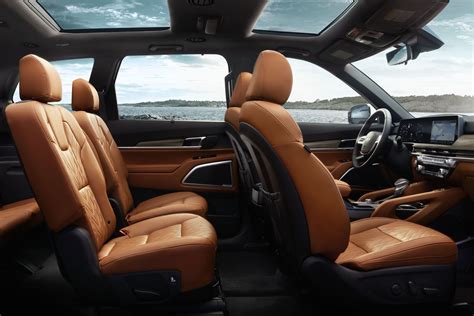 Interior view of EC130 Stylence cabin configuration with executive leather seating