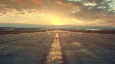 international airport runway sunrise widebody departure silhouette