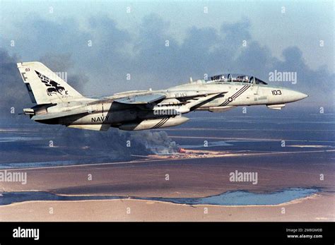 Iranian Air Force F-14 Tomcat during military exercise over desert terrain