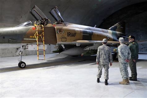 Iranian Air Force F-4E Phantom II during desert airbase operations