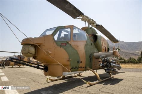 Iranian helicopter armed with Ghaem-114 missiles