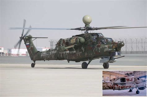 Iranian military aviation hangar at Pars Aerospace Services Company with Mi-28NE