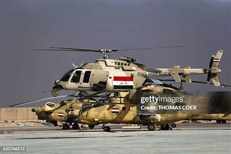 Iraqi Air Force Bell 407 during low-altitude tactical transport drill, 2021