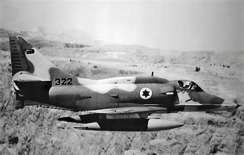 Israeli A-4 Skyhawk during 1973 Yom Kippur War combat mission