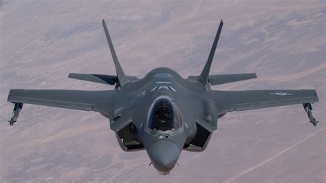 israeli f-35 stealth fighter on patrol over middle east