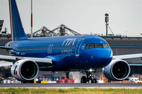 ITA Airways Airbus A320neo landing at Rome Fiumicino
