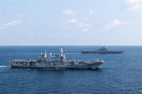 Italian aircraft carrier Cavour naval aviation operations Mediterranean Sea