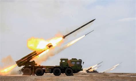 J-16 performing live-fire exercise over Gobi Desert with PL-15 missiles loaded